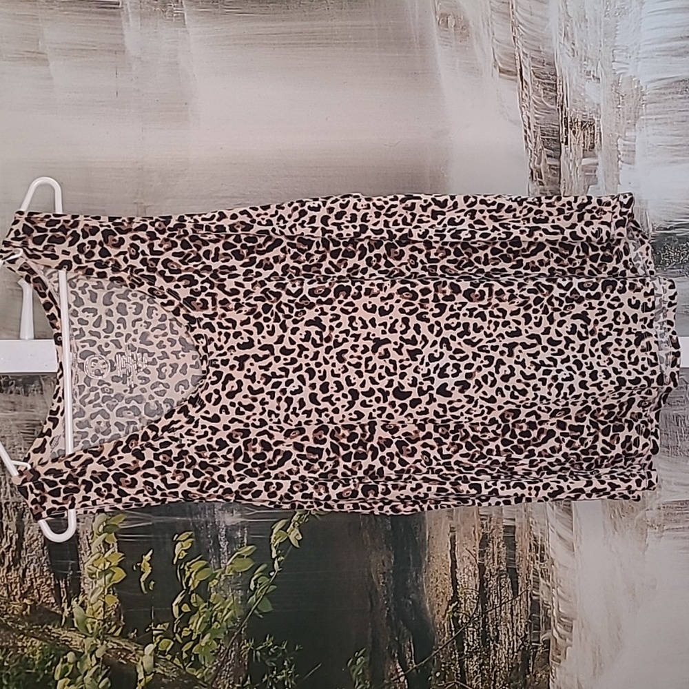 Maurices 24/7 Womens plus size 2 animal print sleeveless stretchy tank top